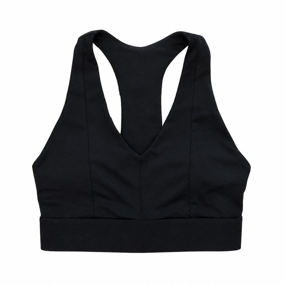 Fabletics Black Strappy Open Back Sports Bra Women’s XS Low Impact Yoga Pilates